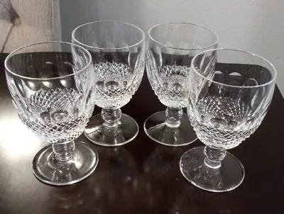 $109.99 • Buy VTG Set Of 4 Waterford Crystal COLLEEN WATER WINE GLASSES ~ 5 1/8   Signed MINT 