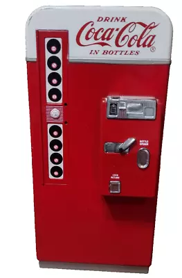 Coca-Cola Metal Mini Vending Machine Coin Bank Vintage **READ** • $24.95