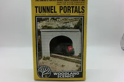 Woodland Scenics ~ N Scale ~ Concrete Double Track Tunnel Portal (2 Pcs) ~ C1156 • $11.39