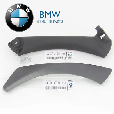 $24.50 • Buy Black Right Passenger Inner&Outer Door Panel Handle Pull Trim Cover For BMW E90