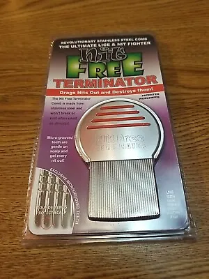 Nit Free Brand Terminator Comb Lice Nits Red 100% Effective New Stainless Steel • $9.85