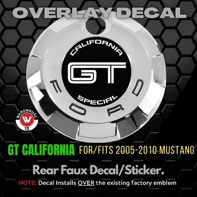 FITS Ford Mustang 2005-2009 Overlay Decal Logo CALIFORNIA GT BLACK/WHITE REAR • $9.99