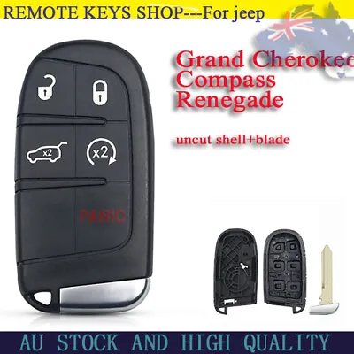 Suitable For Jeep Grand Cherokee Compass Renegade 2017 2018 Remote Key Shell Fob • $12.51
