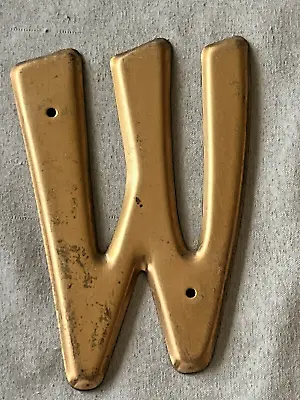 Initial W Vintage Copper Brass MCM Wall Decor House Signage Mailbox Letter 3.5 • $7.95