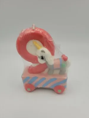 Vintage Childrens 9th Birthday Candle Unicorn Magical Horse Rainbow Animals • $12