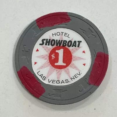 $1 Showboat Hotel Las Vegas Nevada Casino Poker Chip Vtg • $4