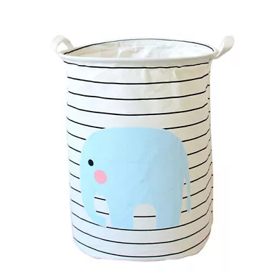 Laundry Hamper Laundry Basket Handles Cotton Linen Storage Bags • £13.88