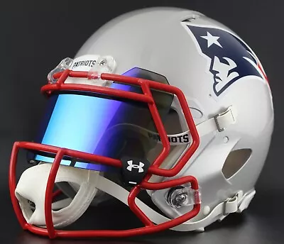 NEW ENGLAND PATRIOTS Authentic GAMEDAY Football Helmet W/UNDER ARMOUR Eye Shield • $399.99