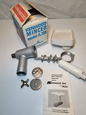 Kenwood Mincer Attachment For Model A720 - Original Box & Manual - Exc Condition • $55