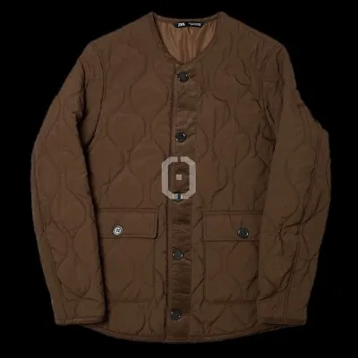 Zara Combined Quilted Jacket 'Brown' Unisex 6318/402 - US Men Size Small • $75