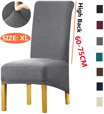 $11.99 • Buy 6x Large XL High Back Spandex Dining Chair Cover Removable Slipcover Wedding AU