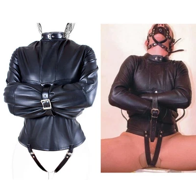 $33.99 • Buy Female Asylum Straight Jacket PU Leather Body Harness Restraint Armbinder 