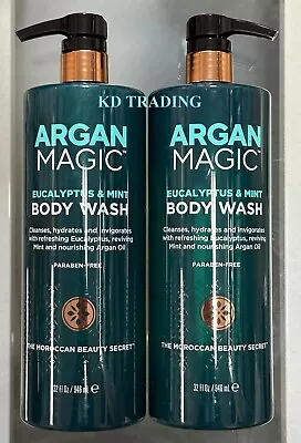 (2-Pack) ARGAN MAGIC™ Nutrient-Rich Argan Oil EUCALYPTUS & MINT BODY WASH • $39.95