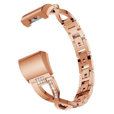 $22.99 • Buy Lady's Fitbit Charge 3 4 Stainless Steel Metal Wrist Band Wristband Watch Strap
