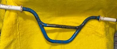 Vtg Mongoose Decade Freestyle Bars Old School BMX OG 1980s Knurl 27.5 In Blue  • $140