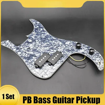 PB P Bass Pre-wired Loaded Pickguard Scraper With Pickup For 4 String Blue Pearl • $47.94