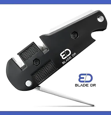 BLADE DR Knife Sharpener Ceramic Carbide Diamond Rods Fine Serrated & Gut Hook • $29.90