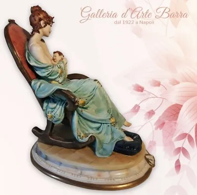 £957.61 • Buy Capodimonte Porcelain, Mum That Allatta. Maternity On Chair A Rocker