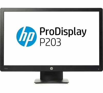 HP P203 ProDisplay 20-Inch LED-Lit Monitor Black (X7R53AA#ABA) Used Grade B • $65