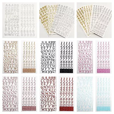 15mm Letters Or Numbers Glitter Diamante Self Adhesive Stick On Craft Decoration • £2.23