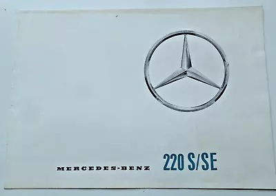Mercedes Benz 220 S/SE UK Sales Brochure 1960  Rare Collectable Gift • $16.15