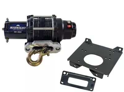 Viper 50 Ft Midnight Winch 3000 Lb Black With Mount For Polaris RZR 900 2015-21 • $209.98