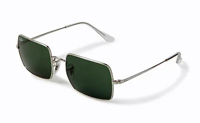 $84.95 • Buy Ray-Ban Sunglasses RB1969 Rectangle Silver Frame Green Classic G-15 Lenses 54mm