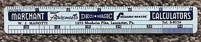 Vintage 1957 Marchant Calculators Advertising Ruler Calendar Lancaster PA • $10