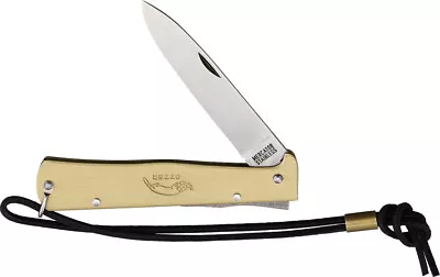 OTTER-Messer Mercator Lockback Brass Folding Stainless Pocket Knife 10726RGRLB • $69.95