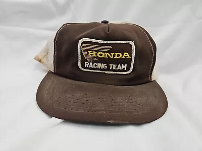 Vintage Honda Racing Team Adjustable Hat Trucker Snapback HTF RARE Patch  • $49.99