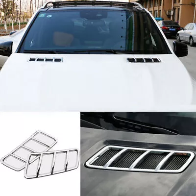 Chrome Hood Vent Trim 4pcs For Mercedes Benz ML Class W166 2012-2015 ML 350 550 • $46.54