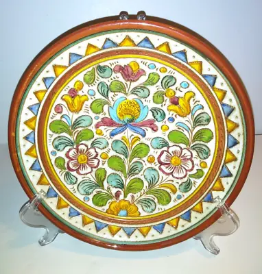 Vintage Italian Pottery Wall Plate Augusta Deruta Hand Made & Painted • $25