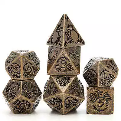 7Pcs Dragon Metal Dice Polyhedral Dice Set For Role Playing Game Toy Dice #18 • $16.63