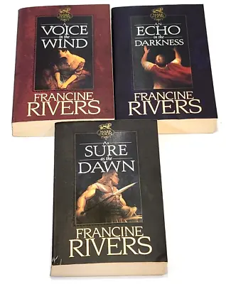 3 FRANCINE RIVERS Paperback Books MARK OF THE LION Set Voice Wind Dawn Darkness • $19.98