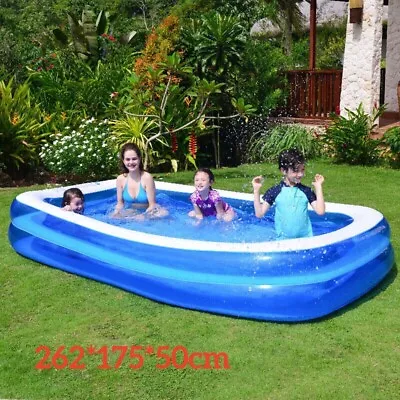 Large Paddling Pools Family Inflatable Swimming Pool Garden Outdoor Summer Fun  • £18.49