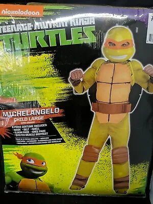 Size Large (12-14) Teenage Mutant Ninja Turtles Michelangelo Child 8pc Costume • $18.95