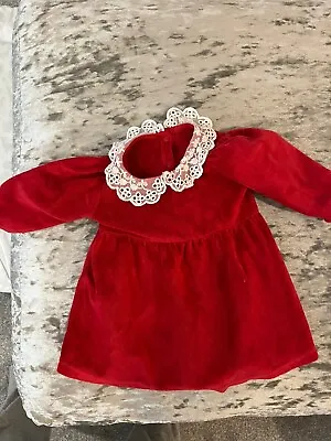 Red Velvet Christmas Dress 3-6 Months • £5