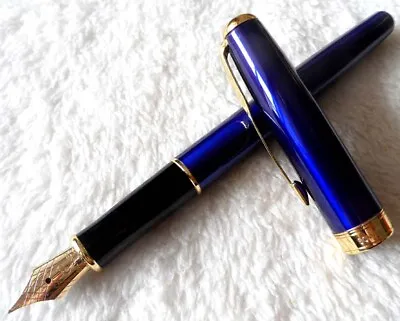 £9.71 • Buy Brilliant Blue/Gold Clip Parker Sonnet Series Fine (F) Nib Fountain Pen No Box
