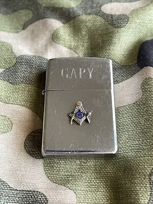 1978 Vintage Zippo Lighter - Masonic Freemason Emblem • $35