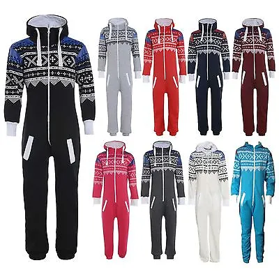 New Unisex One Piece Tracksuit Mens Hood Jumpsuit Ladies Playsuit Celebrity • $18.66