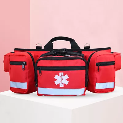 Emergency Bags Portable Medical First Aid Kit Bag Big Capacity Camping Equipment • £14.87