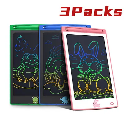 3 Packs LCD Writing Tablets Doodle Board Drawing Pad Gift For Kids Erasable • $18.50