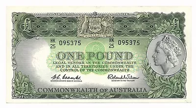 Australia 1 Pound Coombs-Wilson Reserve R.34 AEF Note • $42