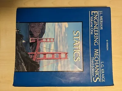 £7 • Buy International SI Edition Meriam Engineering Mechanics Volume One,...