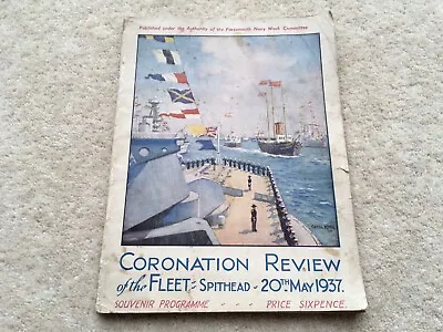£24.99 • Buy 20th MAY 1937 CORONATION REVIEW OF THE FLEET SPITHEAD 64 PAGE SOUVENIR PROGRAMME