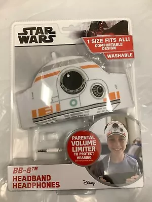 Star Wars Disney Headband Headphones BB-8 Kids NEW OSFA Volume Control Protect • $11.99