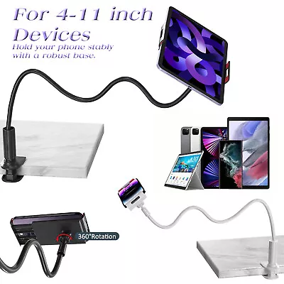 Flexible 360º Lazy Bed Gooseneck Tablet Stand Holder Mount For IPad Samsung • $11.95