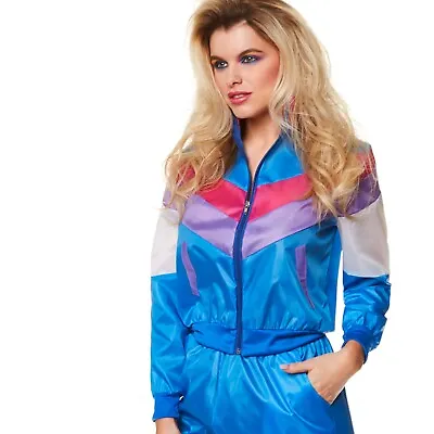 £19.99 • Buy Unisex Adults Shell Suit Costume 80s Retro Scouser Tracksuit Fancy Dress Outfit