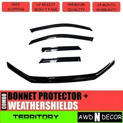 Bonnet Protector Weathershields For Ford Territory 04/2011-2016 Window Visors • $119.99