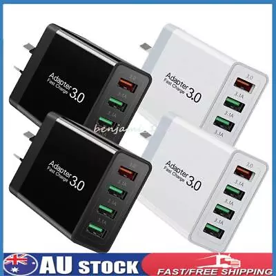 2PACK USB Fast Wall Charger Adapter 4 Port AC 33W Power For IPhone Samsung AU • $16.99